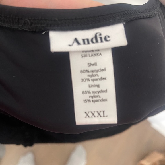 Andie Malibu One Piece Swimsuit Black Size XXXL - EUC - Picture 8 of 8